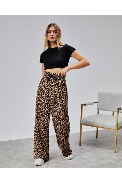 oso moda Let's Buy Leopard Print Sweatpants