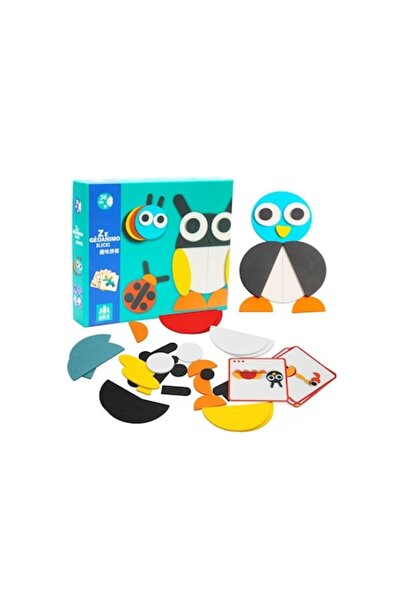 İdeal Creative Wooden Tangram Game Ze Geoanimo