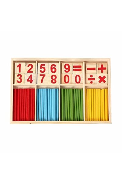 Maxx Joc educativ din lemn, cu numere și bețe