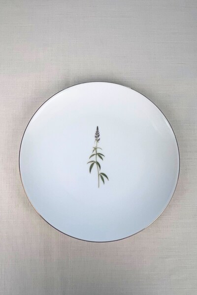 tabakevi Tabak Evi Porcelain Natura Cluster Gold Gilded Serving Plate 24.50cm 2 Pieces