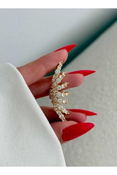 Bubbleatelier Zirkon taş luny earcuff