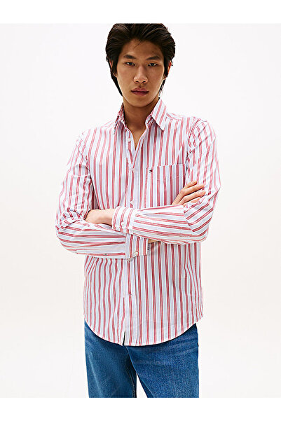 Tommy Hilfiger Men's Dobby Pin Stripe Shirt