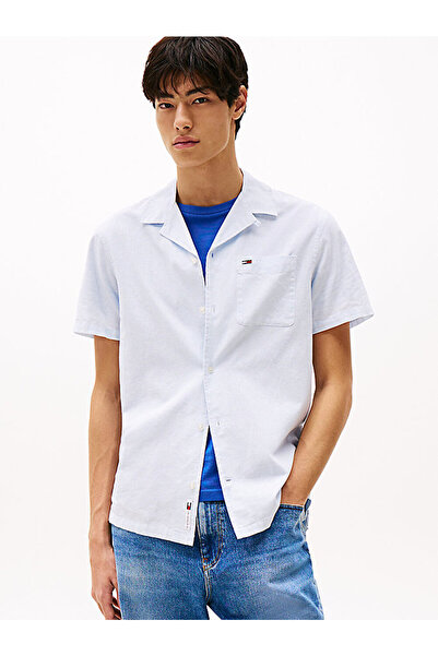 Tommy Hilfiger Men's Tjm Linen Blend Camp Shirt