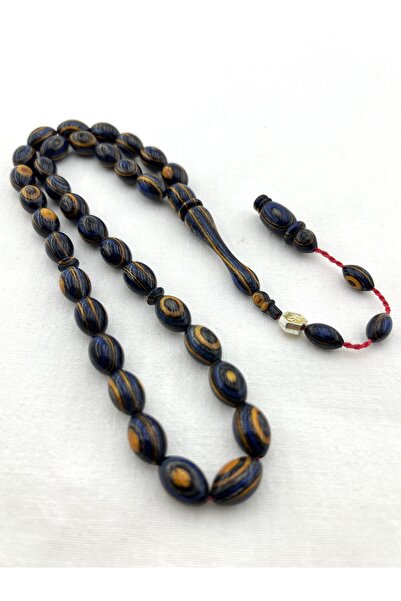 UZN Cinnamon Wood Master Crafted Prayer Beads, Bezi Cut