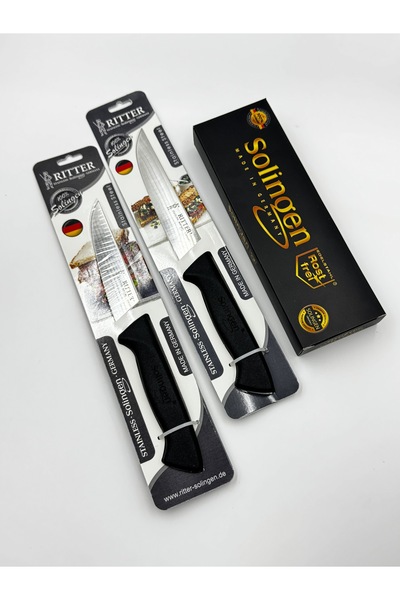 Solingen Orijinal Ritter Günlük Genel Kullanım 25cm ve 28cm Et Doğrama Bıçağı SİYAH