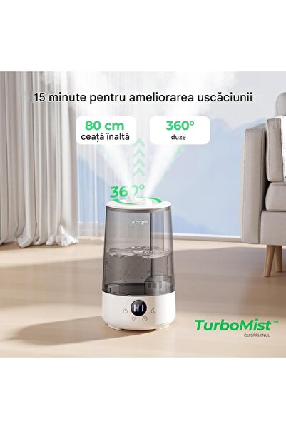 HOMVANA Air Humidifier with Aromatherapy Diffuser, 3.6L Tank, 290 mL/h, 3 Modes, Detachable Tank, Auto Shut-