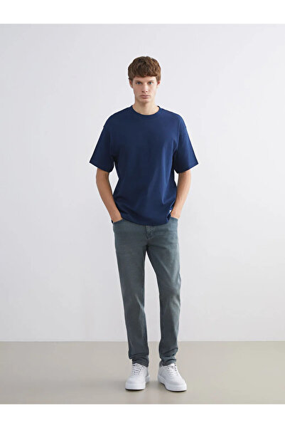 LC Waikiki Xsidelacivert Bisiklet Yaka Penye Erkek Tişört