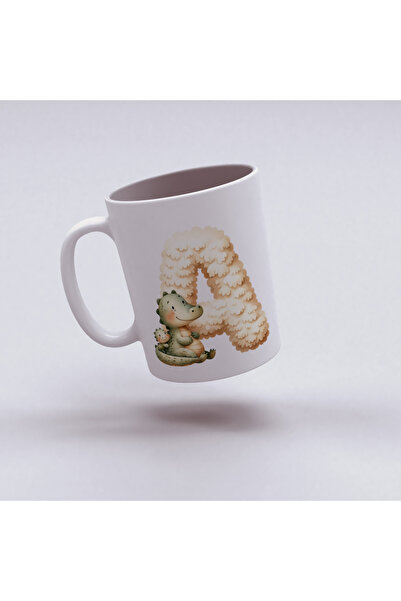 Kupa Letter a Design Cup, Cute Animal Themed Letter Cup
