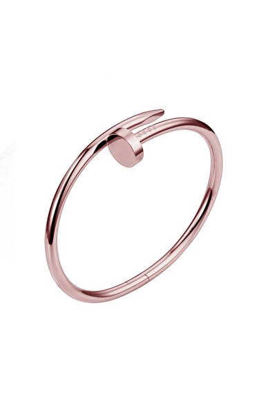 KESNUP Rose Gold Plated Stainless Steel Nail-Shaped Fixed Bracelet - S