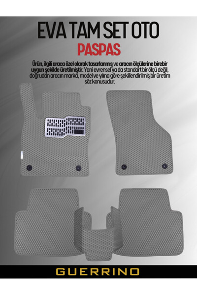 habune FİAT-LİNEA-(2007-2018) İÇİN EVA İÇ PASPAS TAKIMI (METAL TOPUKLUK DAHİL)