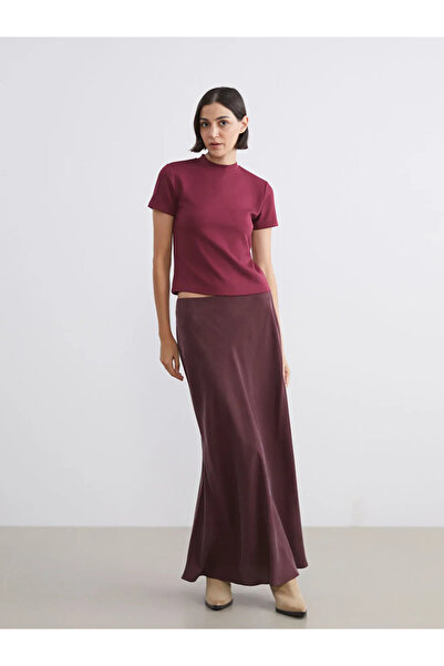 LC Waikiki LCW VisionBordo Dik Yaka Kadın Tişört