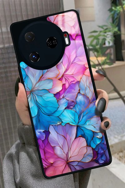 TECNO Camon 30 Pro Uyumlu Pembe Çiçek Tasarımlı Glossy Premium Kılıf