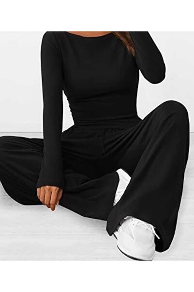 sionnes Γυναικεία Μαύρα Φαρδιά Αθλητικά Ρούχα Υπερμεγέθης Ποιότητας, Χαλαρής ...