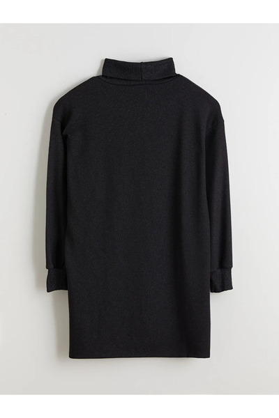 LC Waikiki Γυναικείο τουνίκ LCWAIKIKI BasicBlack Turtleneck oversized
