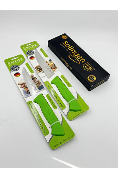 Solingen Orijinal Ritter Günlük Genel Kullanım 25cm ve 28cm Et Doğrama Bıçağı YEŞİL