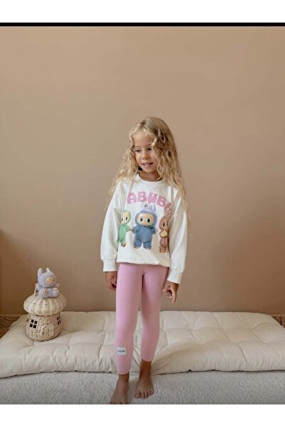 WİKİBOOM طقم ملابس لابوبو الوردي للفتيات