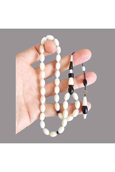 LEBLEBİ TESBİH Ebony Wood Combination Ringed Narçıl Prayer Beads Lt1405
