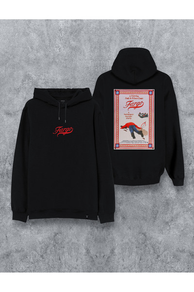 MODA هوديي فارجو مطبوع باللون الأسود