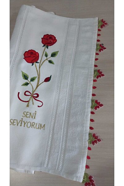 Papatyam Handcrafted Dowry Needlework Embroidered Towel Hand Knitted/Needle Embroidered/Handmade/Handcrafted/