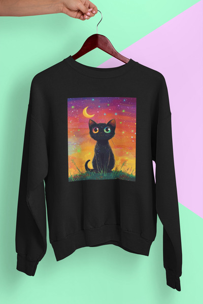 MAGORS Stil-X Cute Cats Printed Unisex Circular Neck Oversize Sweatshirt