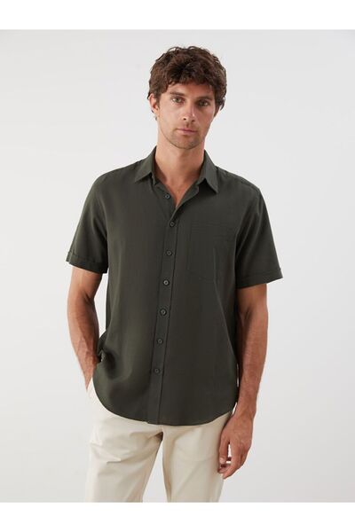 LC Waikiki LCWAIKIKI Classic Regular Fit Short Sleeve Dobby Men's Shirt