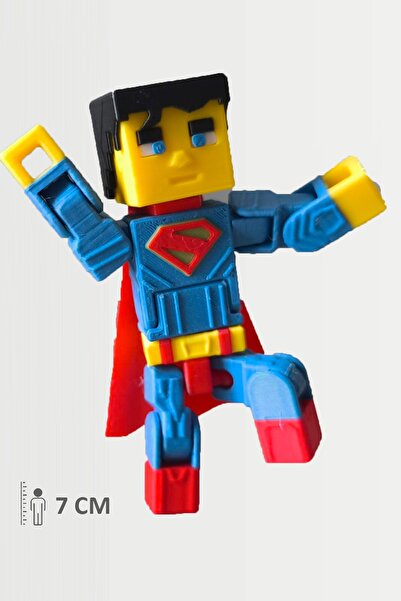 FigürDizayn Minecraft Superman Süpermen Hareketli Eklemli Figür