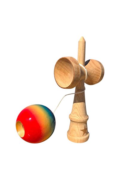 LEIBOO Kendama X Originala Super Sticky, Lemn, Invelis Aderent, 18 cm, Model ...