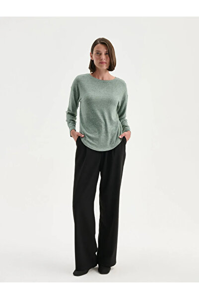 LC Waikiki LCW GraceYeşil Bisiklet Yaka Kadın Tişört