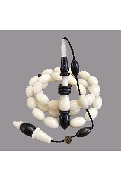 LEBLEBİ TESBİH Ebony Wood Combination Ringed Narçıl Prayer Beads Lt1405