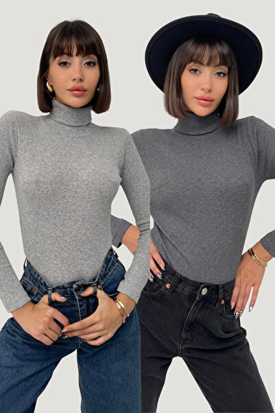 New Now Tokyo Full Collar Long Sleeve Camisole Sweater