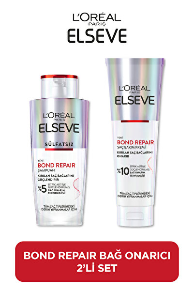 ELSEVE Bond Repair Hair Care Set: Repairing Care Cream 150ml + Strengthening Shampoo 200ml