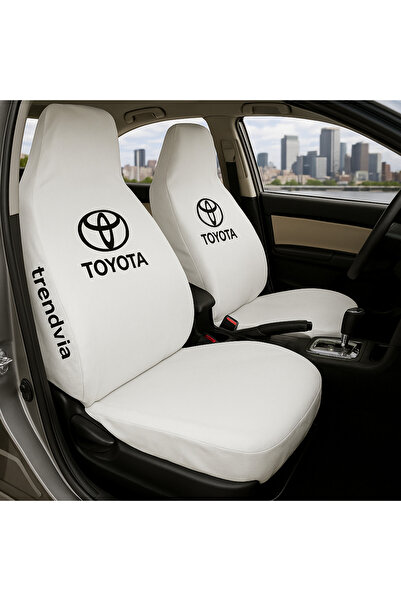 trivexa Toyota Front and Rear Seat Cover | Auto Service Combed Cotton Case