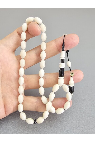 LEBLEBİ TESBİH Ebony Wood Combination Ringed Narçıl Prayer Beads Lt1404