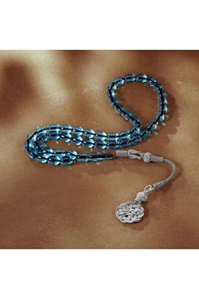 GENERAL'S Aquamarine Tasbih - Copper Tassel