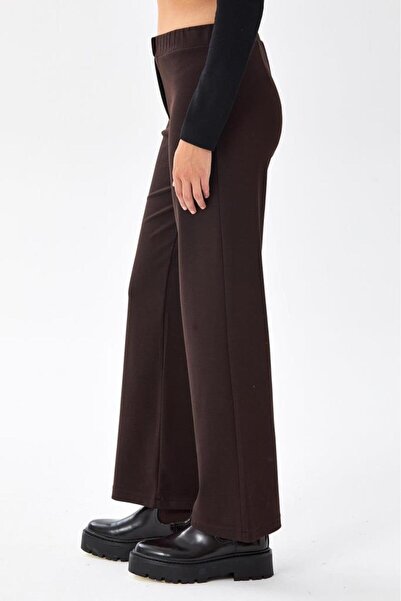 İKİLER Beli Lastikli Geniş Paça Pantolon 256-2007