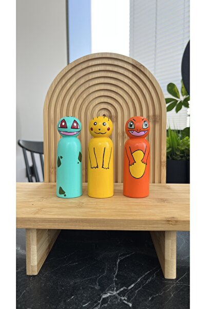 Alf Wood دمية بوكيمون كبيرة الحجم - 3 قطع - ألعاب تعليمية