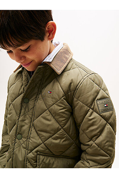 Tommy Hilfiger Boy's Contrast Collar Quilted Jacket