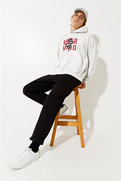 NEVERMIND oversized Unisex Hoodie – με τύπωμα Φούτερ με σχέδιο φιδιού με κουκούλα