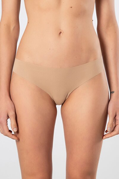 TÜREN Women's Laser Cut Cotton Brazilian Panties 908/Mink