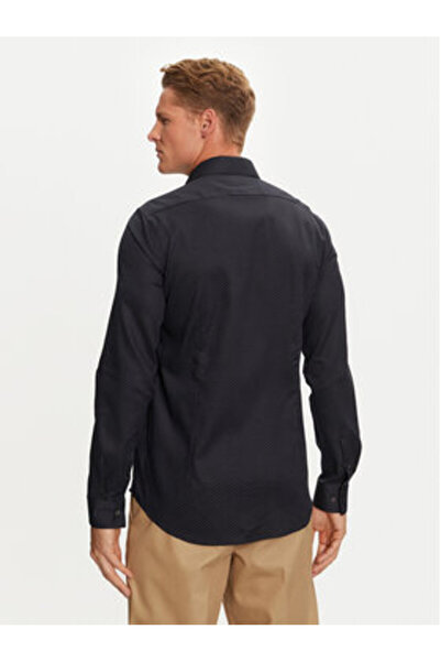 Calvin Klein Ανδρικό Πουκάμισο K10K113521 Μπλε Σκούρο Μπλε