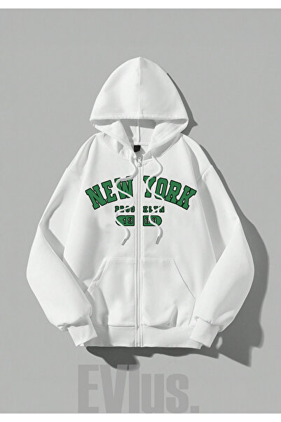 EVIus Нью-Йоркський кардиган з капюшоном і блискавкою