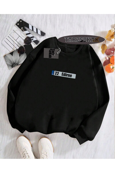 Tarzsokak Hanorac cu guler turnat negru 22 Edirne cu design special și detali...