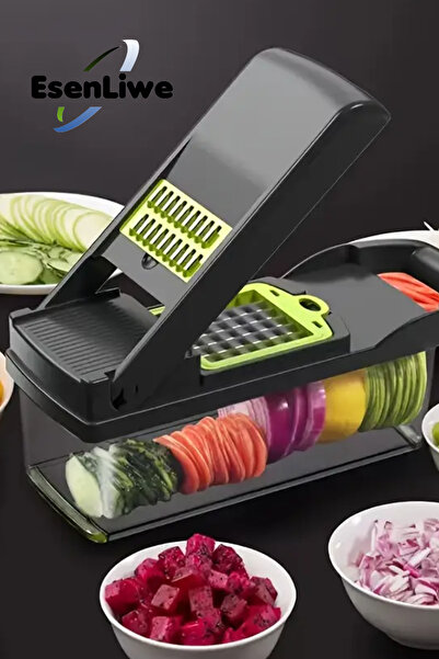 ESENLİWE Patates Sebze Küp Rende Doğrayıcı Dicer Mandolin Dilimleyici Jülyen Kesici Mutfak Chopper