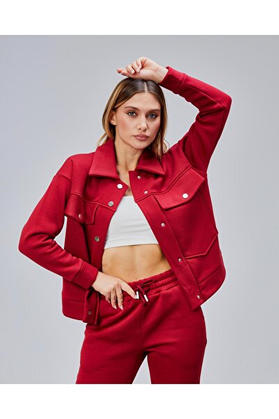 oso moda Snap-Button Pocket Detailed Tracksuit Set