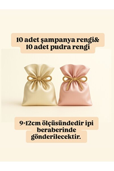 ALASEREN SATEN BEZ KESE 9×12 CM KARIŞIK 20 ADET NİŞAN,DÜĞÜN, KINA ÇOK AMAÇLI ...