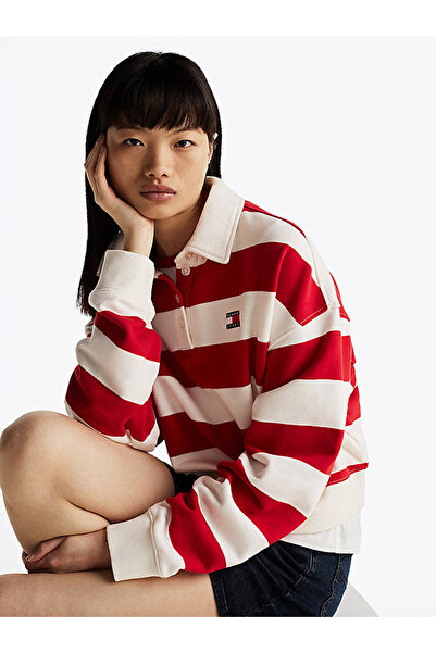 Tommy Hilfiger kadın tjw boxy badge polo sweatshirt