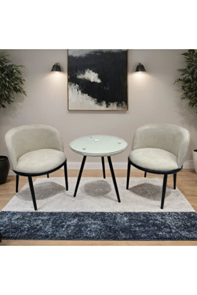 Tasamem Dafia طاولة مع كرسيين قماش