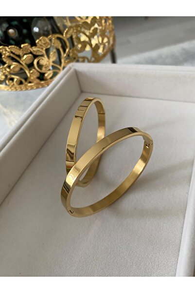 stainless steell Unisex Gold Çelik Bileklik
