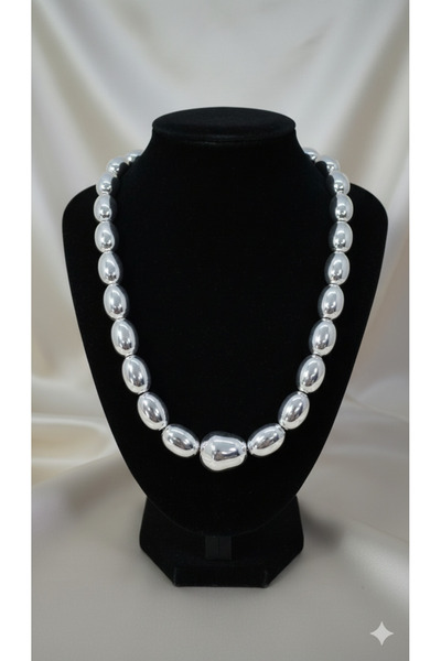 Z&T ACCESORIES Ellipse Bead Adjustable Necklace