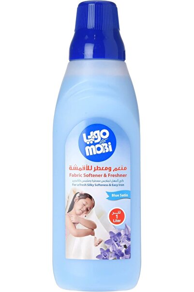 MOBI منعم الأقمشة الساتان الأزرق، 1 لتر - عبوة واحدة